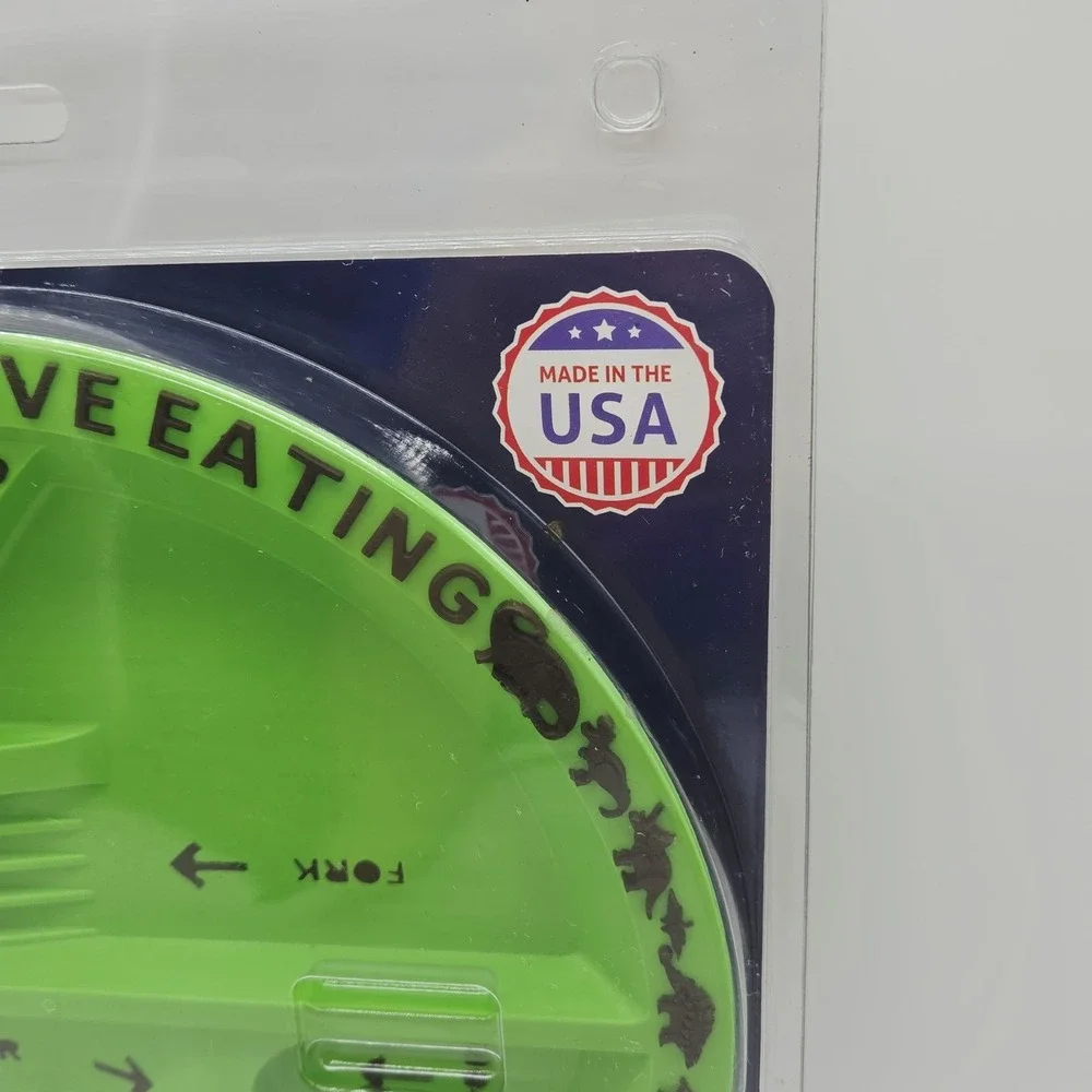 NEW Constructive Eating Plate Dinosaur Theme Feed Kids Creatively Sealed